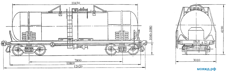 4-осная цистерна с верхним сливом, экраном днища. Модель 15-1226-02