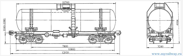 4-осная цистерна для винилхлорида. Модель 15-1421