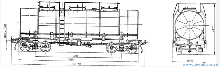 4-осная цистерна для молока. Модель 15-886