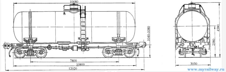 4-осная цистерна для аммиака. Модель 15-1440