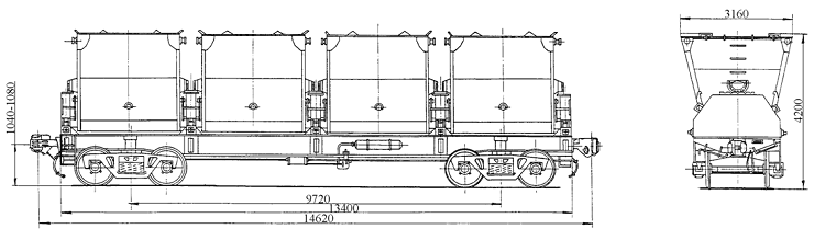 4-осный вагон для битума. Модель 17-494-01