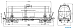 Переоборудованный вагон-цистерна для уксусной кислоты, прошедший КРП. Модель 15-1487-13