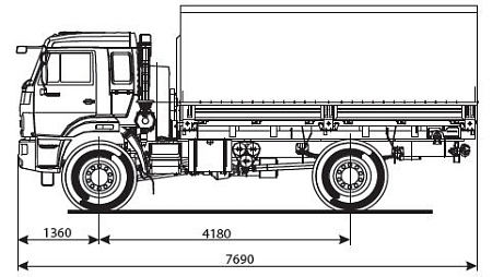 Бортовой автомобиль   КамАЗ 43502-6023-14-S4