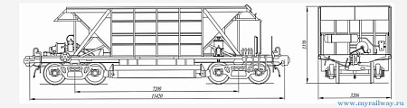 4-осный вагон хоппер-дозатор. Модель 19-789