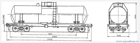 4-осная цистерна для хлора. Модель 15-1556