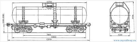 4-осная цистерна для винилхлорида. Модель 15-1421