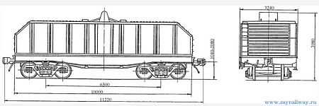 4-осный вагон для перевозки холоднокатаной стали. Модель 12-9008