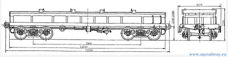 4-осный полувагон для рулонной стали. Модель 12-288