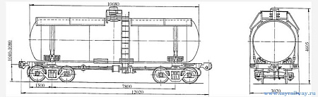 4-осная цистерна для аммиака. Модель 15-1408