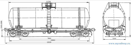 4-осная цистерна для сжиженных углеводородных газов. Модель 15-1519