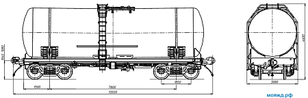 4-осная цистерна для нефтепродуктов. Модель 15-5103-06