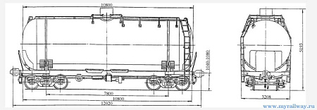 4-осная цистерна для сжиженных углеводородных газов. Модель 15-1615