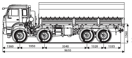 Бортовой автомобиль   КамАЗ 63501-6996-40