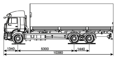 Бортовой автомобиль   КамАЗ 6360-26001-73